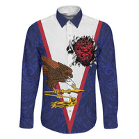 American Samoa Heart Tribal Personalized Family Matching Off Shoulder Short Dress and Hawaiian Shirt Polynesian Patterns