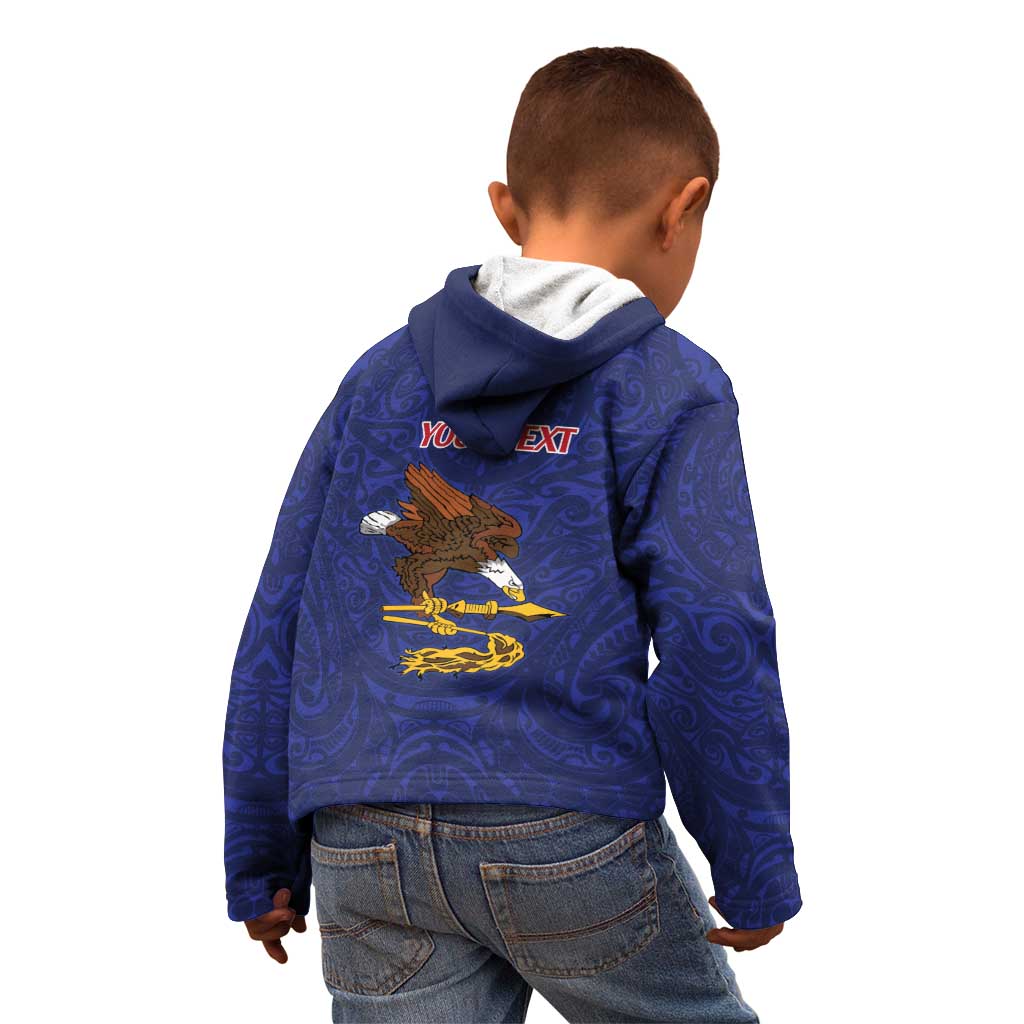 American Samoa Heart Tribal Personalized Kid Hoodie Polynesian Patterns