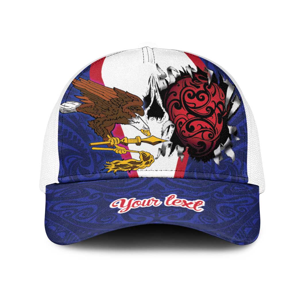 American Samoa Heart Tribal Personalized Mesh Trucker Cap Polynesian Patterns