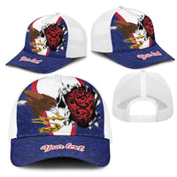 American Samoa Heart Tribal Personalized Mesh Trucker Cap Polynesian Patterns
