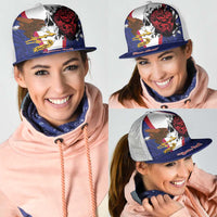 American Samoa Heart Tribal Personalized Mesh Trucker Cap Polynesian Patterns