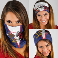 American Samoa Heart Tribal Personalized Neck Gaiter Polynesian Patterns