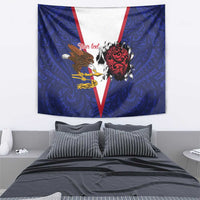 American Samoa Heart Tribal Personalized Tapestry Polynesian Patterns