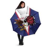 American Samoa Heart Tribal Personalized Umbrella Polynesian Patterns