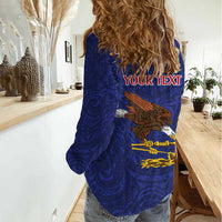 American Samoa Heart Tribal Personalized Women Casual Shirt Polynesian Patterns