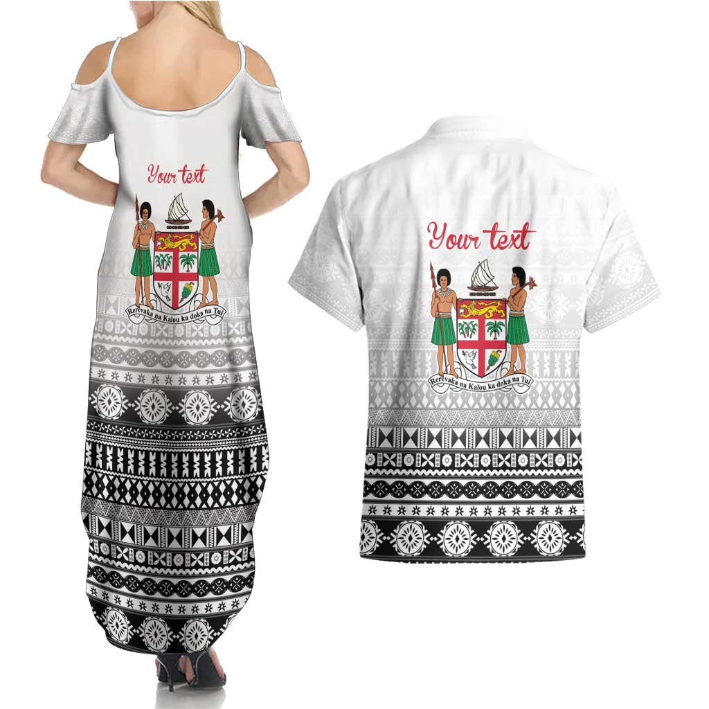 Fiji Heart Tribal Personalised Couples Matching Summer Maxi Dress and Hawaiian Shirt Polynesian Patterns LT9 - Polynesian Pride