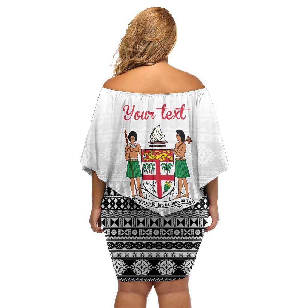 Fiji Heart Tribal Personalised Family Matching Off Shoulder Short Dress and Hawaiian Shirt Polynesian Patterns LT9 - Polynesian Pride