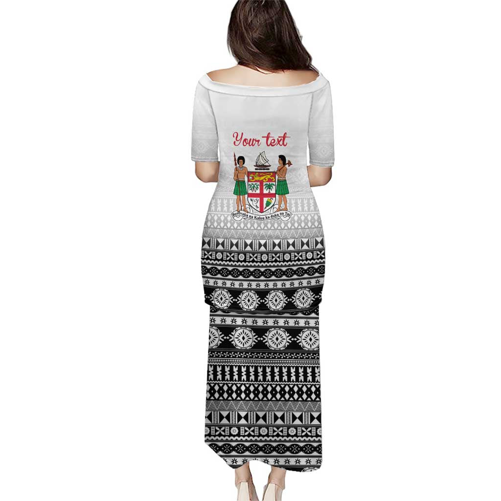 Fiji Heart Tribal Personalised Family Matching Puletasi and Hawaiian Shirt Polynesian Patterns