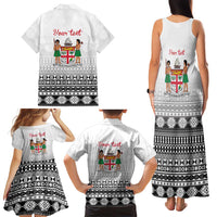 Fiji Heart Tribal Personalised Family Matching Tank Maxi Dress and Hawaiian Shirt Polynesian Patterns LT9 - Polynesian Pride