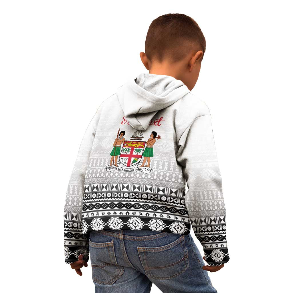 Fiji Heart Tribal Personalised Kid Hoodie Polynesian Patterns