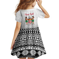 Fiji Heart Tribal Personalised Kid Short Sleeve Dress Polynesian Patterns LT9 - Polynesian Pride