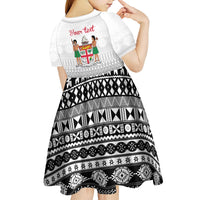 Fiji Heart Tribal Personalised Kid Short Sleeve Dress Polynesian Patterns LT9 - Polynesian Pride