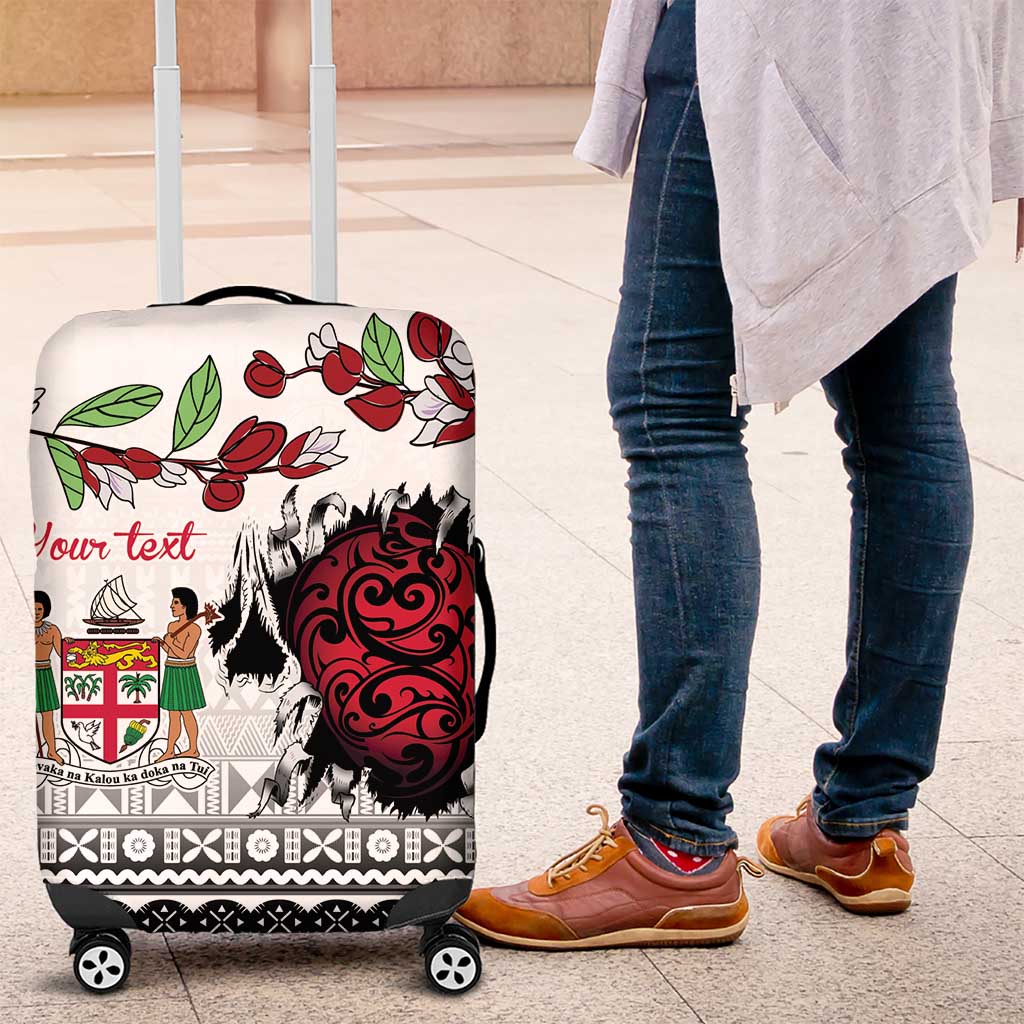 Fiji Heart Tribal Personalised Luggage Cover Polynesian Patterns