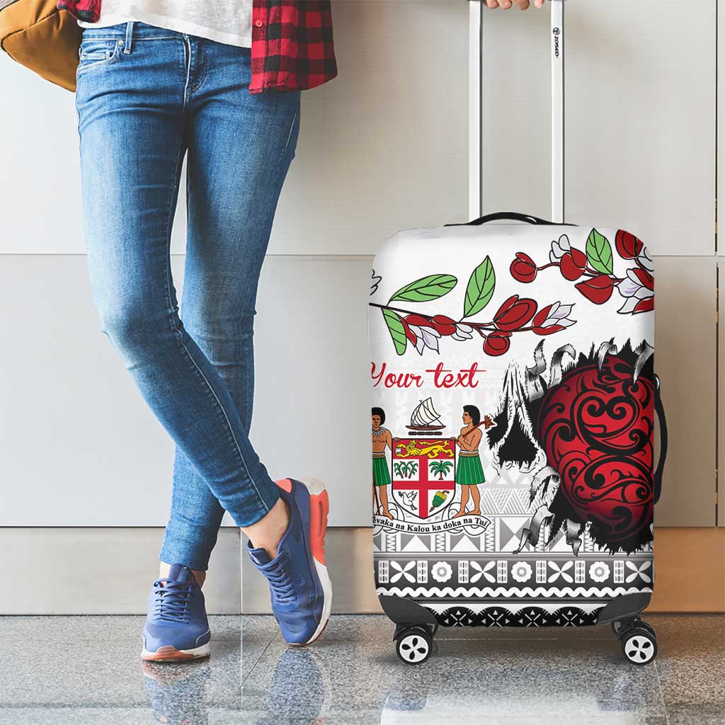 Fiji Heart Tribal Personalised Luggage Cover Polynesian Patterns