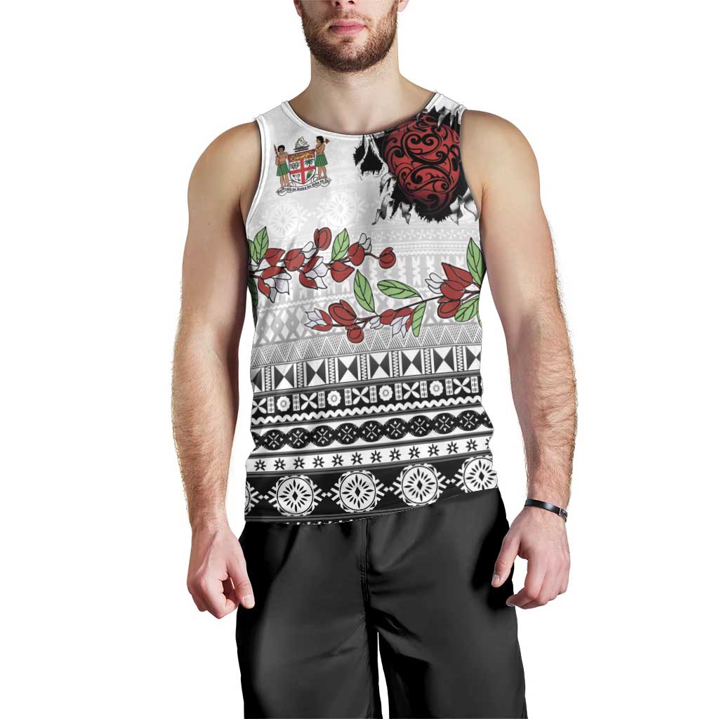 Fiji Heart Tribal Personalised Men Tank Top Polynesian Patterns