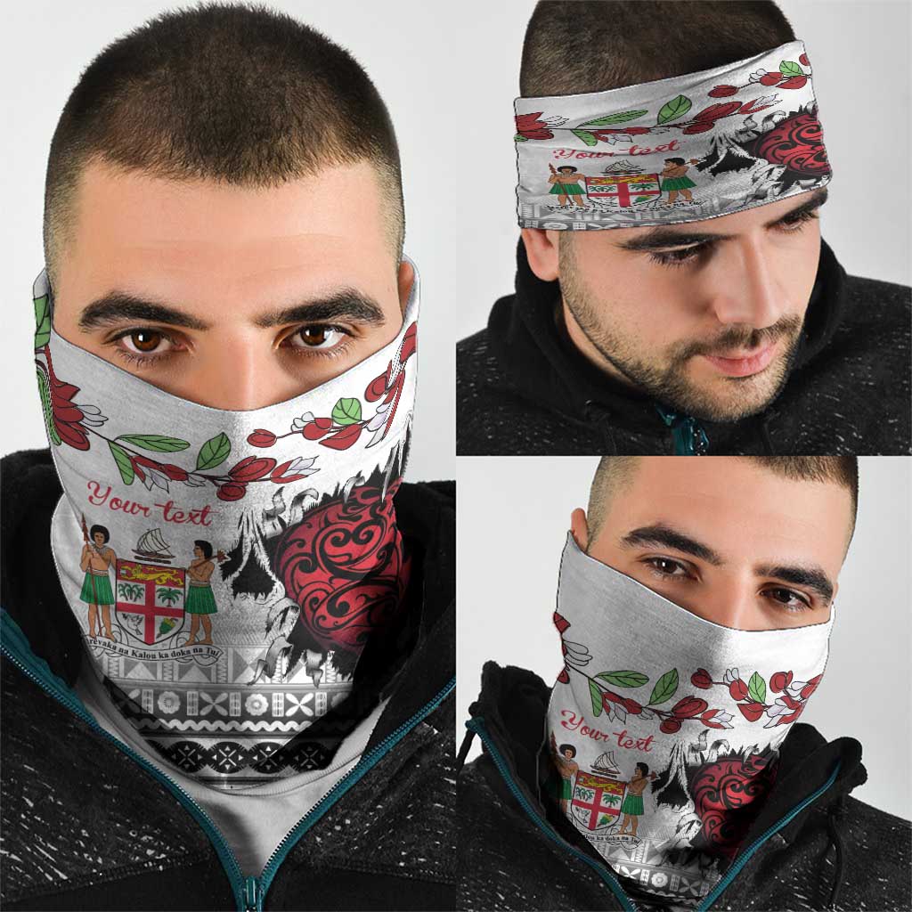 Fiji Heart Tribal Personalised Neck Gaiter Polynesian Patterns