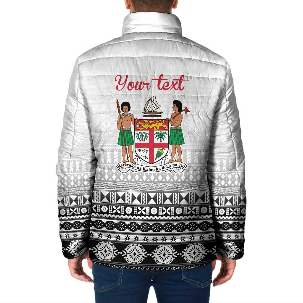 Fiji Heart Tribal Personalised Padded Jacket Polynesian Patterns