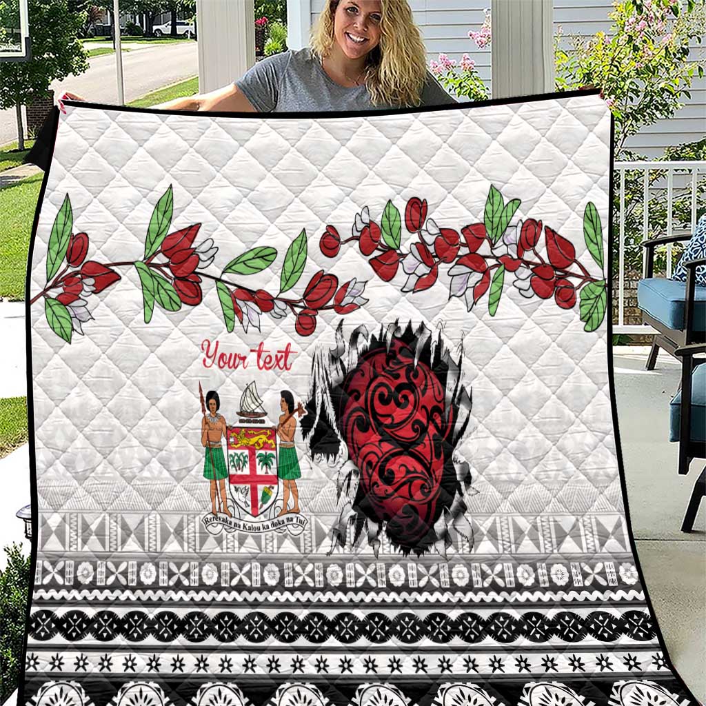 Fiji Heart Tribal Personalised Quilt Polynesian Patterns