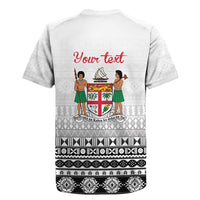 Fiji Heart Tribal Personalised Rugby Jersey Polynesian Patterns
