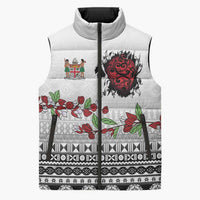 Fiji Heart Tribal Personalised Sleeveless Puffer Jacket Polynesian Patterns