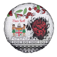Fiji Heart Tribal Personalised Spare Tire Cover Polynesian Patterns