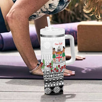 Fiji Heart Tribal Personalised Tumbler With Handle Polynesian Patterns