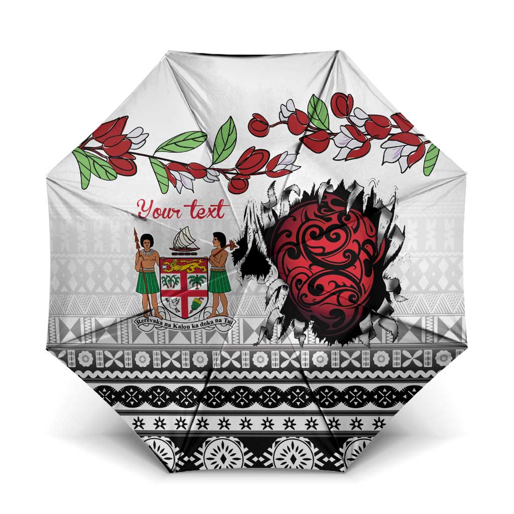 Fiji Heart Tribal Personalised Umbrella Polynesian Patterns