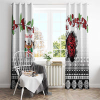 Fiji Heart Tribal Personalised Window Curtain Polynesian Patterns