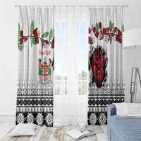 Fiji Heart Tribal Personalised Window Curtain Polynesian Patterns