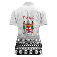 Fiji Heart Tribal Personalised Women Polo Shirt Polynesian Patterns