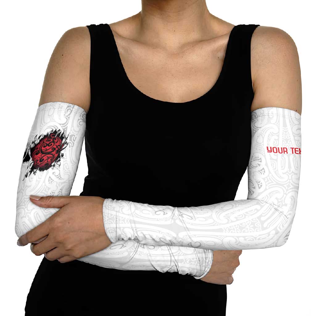 New Zealand Maori Heart Tribal Personalised Arm Sleeves Polynesian Patterns