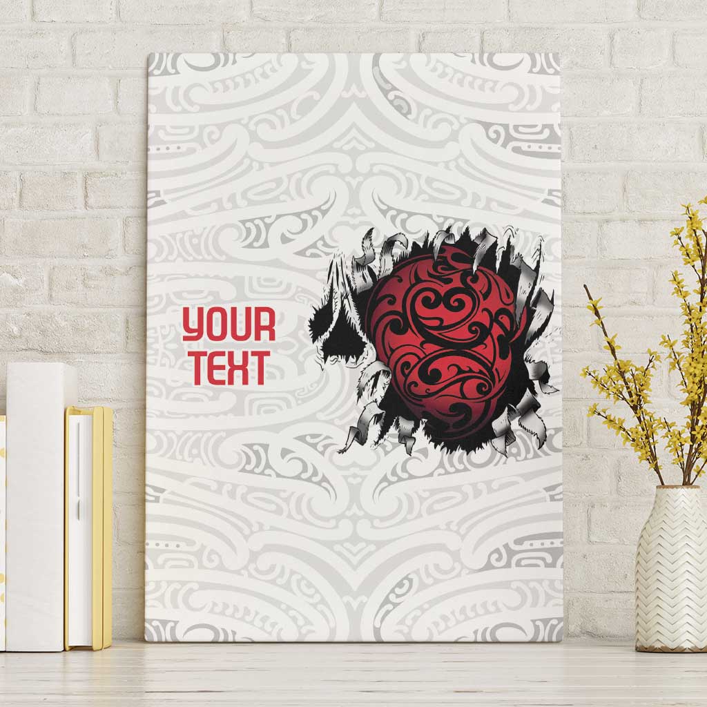 New Zealand Maori Heart Tribal Personalised Canvas Wall Art Polynesian Patterns