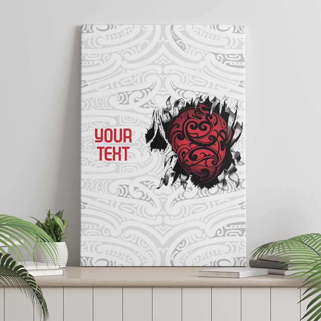 New Zealand Maori Heart Tribal Personalised Canvas Wall Art Polynesian Patterns