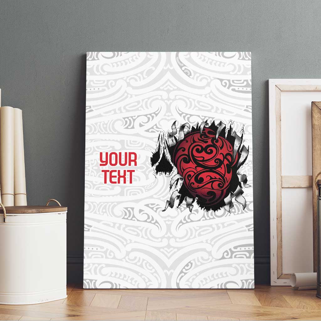 New Zealand Maori Heart Tribal Personalised Canvas Wall Art Polynesian Patterns
