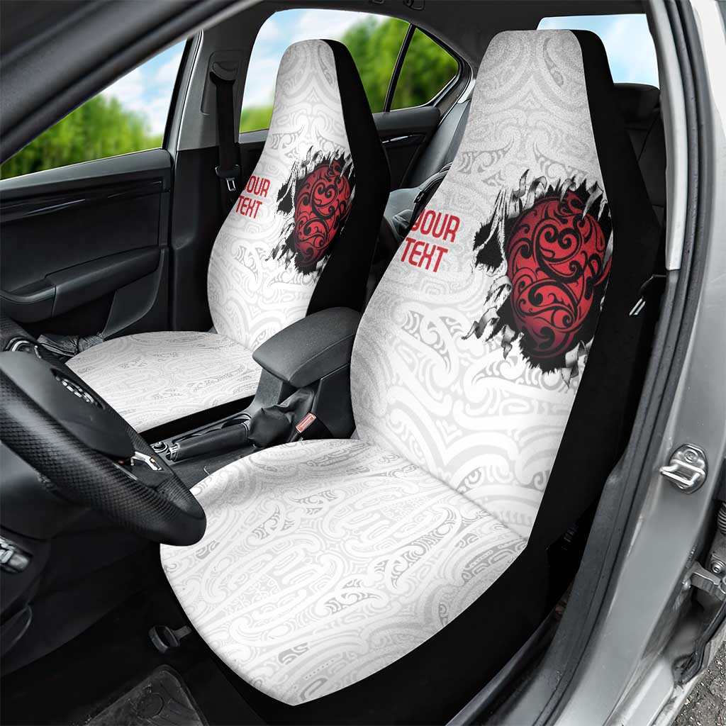 New Zealand Maori Heart Tribal Personalised Car Seat Cover Polynesian Patterns LT9 - Polynesian Pride