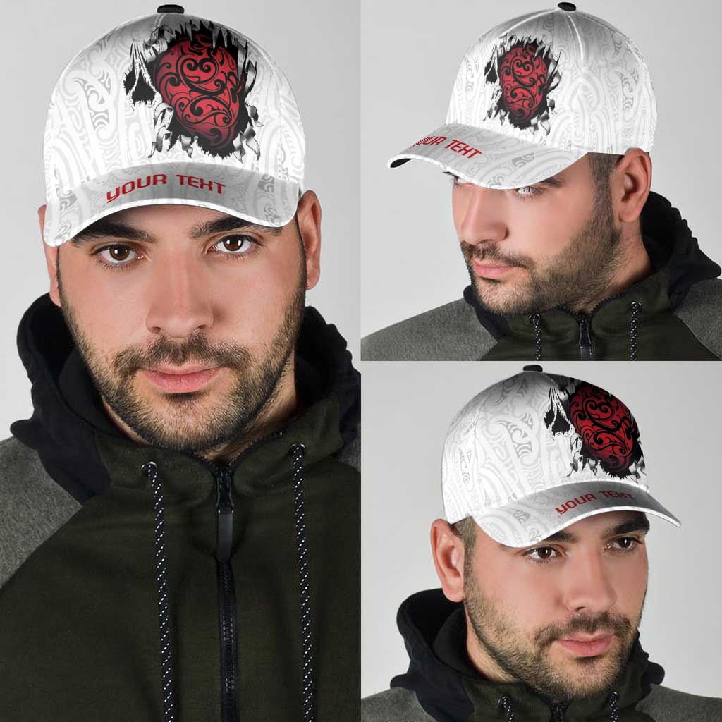 New Zealand Maori Heart Tribal Personalised Classic Cap Polynesian Patterns LT9 - Polynesian Pride