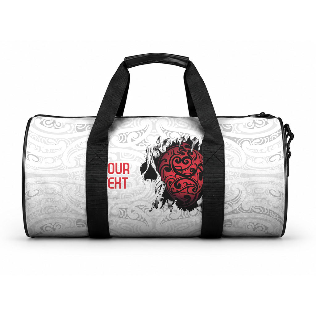 New Zealand Maori Heart Tribal Personalised Duffle Bag Polynesian Patterns LT9 One size White - Polynesian Pride