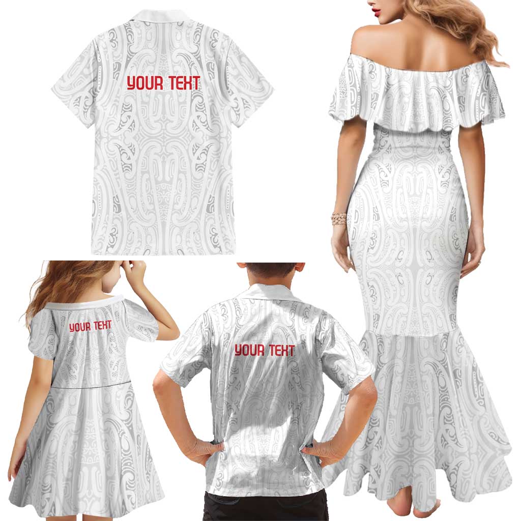 New Zealand Maori Heart Tribal Personalised Family Matching Mermaid Dress and Hawaiian Shirt Polynesian Patterns LT9 - Polynesian Pride