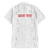 New Zealand Maori Heart Tribal Personalised Family Matching Off Shoulder Short Dress and Hawaiian Shirt Polynesian Patterns LT9 - Polynesian Pride