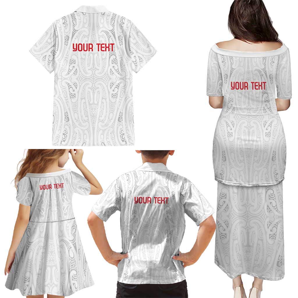New Zealand Maori Heart Tribal Personalised Family Matching Puletasi and Hawaiian Shirt Polynesian Patterns LT9 - Polynesian Pride