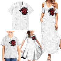 New Zealand Maori Heart Tribal Personalised Family Matching Summer Maxi Dress and Hawaiian Shirt Polynesian Patterns LT9 - Polynesian Pride