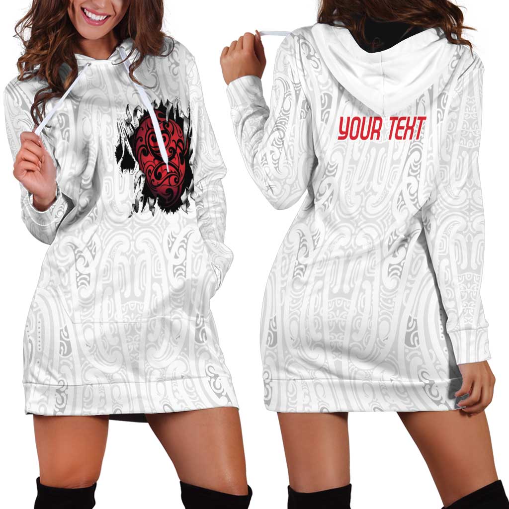 New Zealand Maori Heart Tribal Personalised Hoodie Dress Polynesian Patterns LT9 - Polynesian Pride