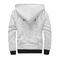 New Zealand Maori Heart Tribal Personalised Sherpa Hoodie Polynesian Patterns