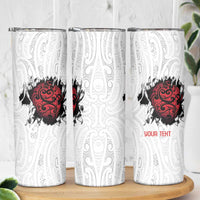 New Zealand Maori Heart Tribal Personalised Skinny Tumbler Polynesian Patterns LT9 - Polynesian Pride