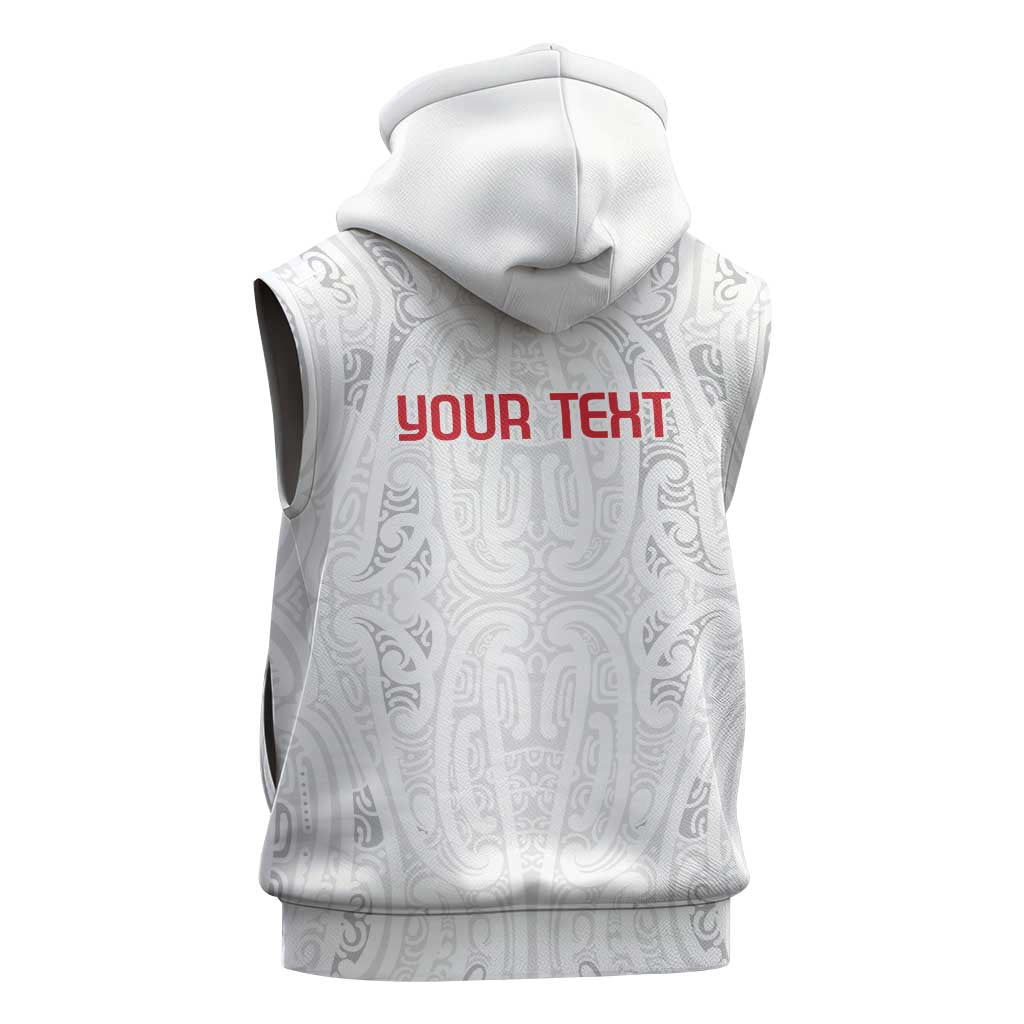New Zealand Maori Heart Tribal Personalised Sleeveless Hoodie Polynesian Patterns