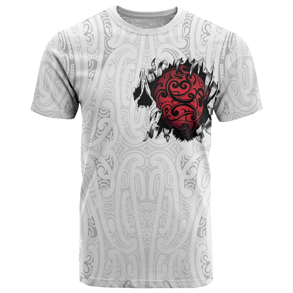 New Zealand Maori Heart Tribal Personalised T Shirt Polynesian Patterns