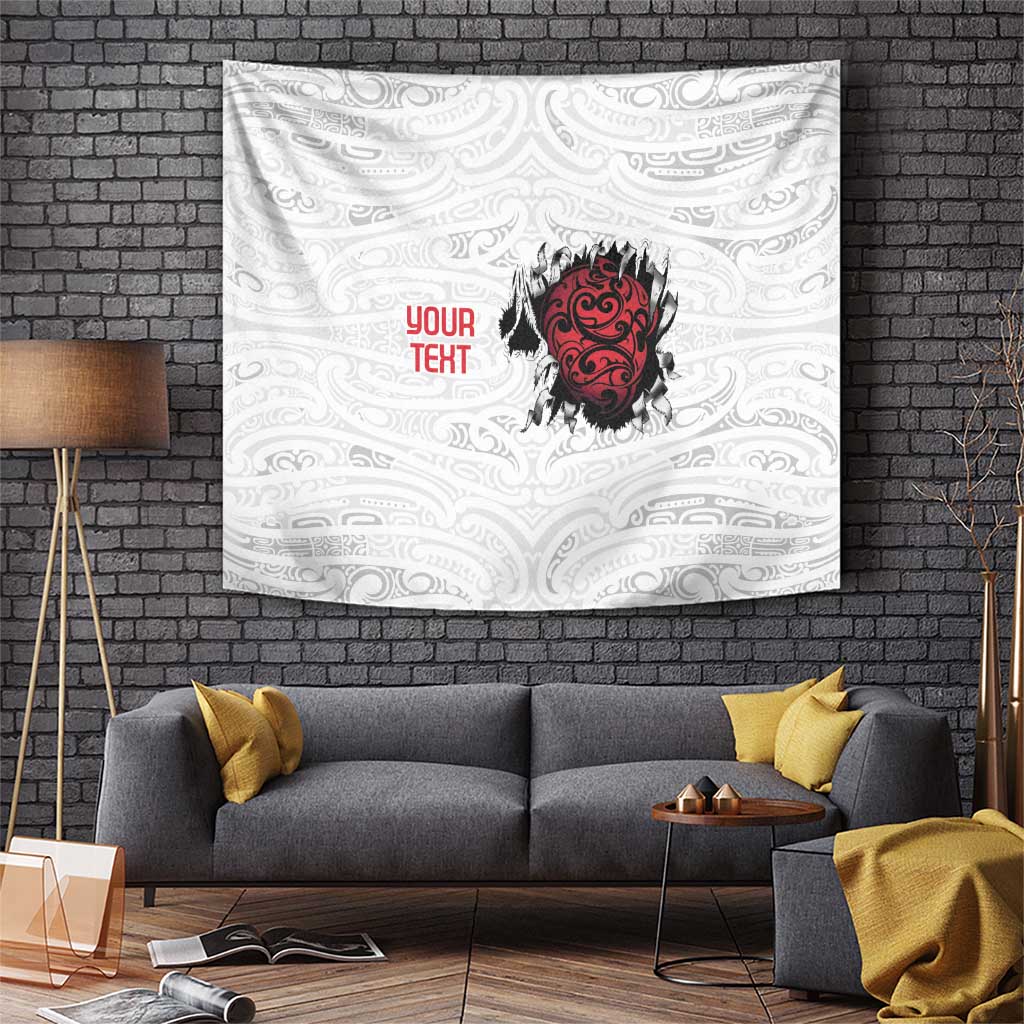 New Zealand Maori Heart Tribal Personalised Tapestry Polynesian Patterns