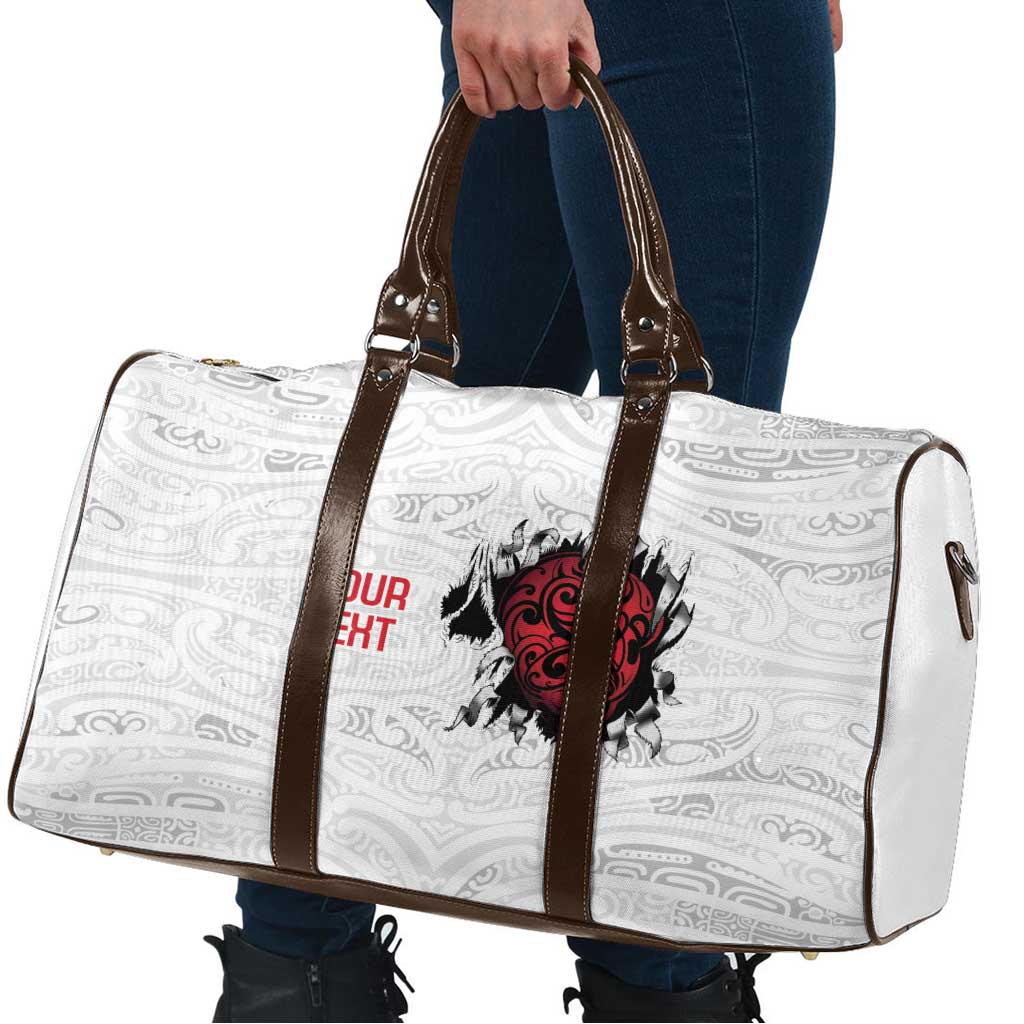 New Zealand Maori Heart Tribal Personalised Travel Bag Polynesian Patterns LT9 - Polynesian Pride