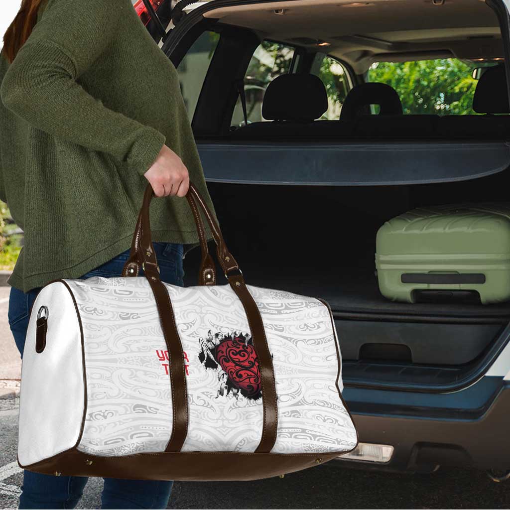 New Zealand Maori Heart Tribal Personalised Travel Bag Polynesian Patterns LT9 - Polynesian Pride