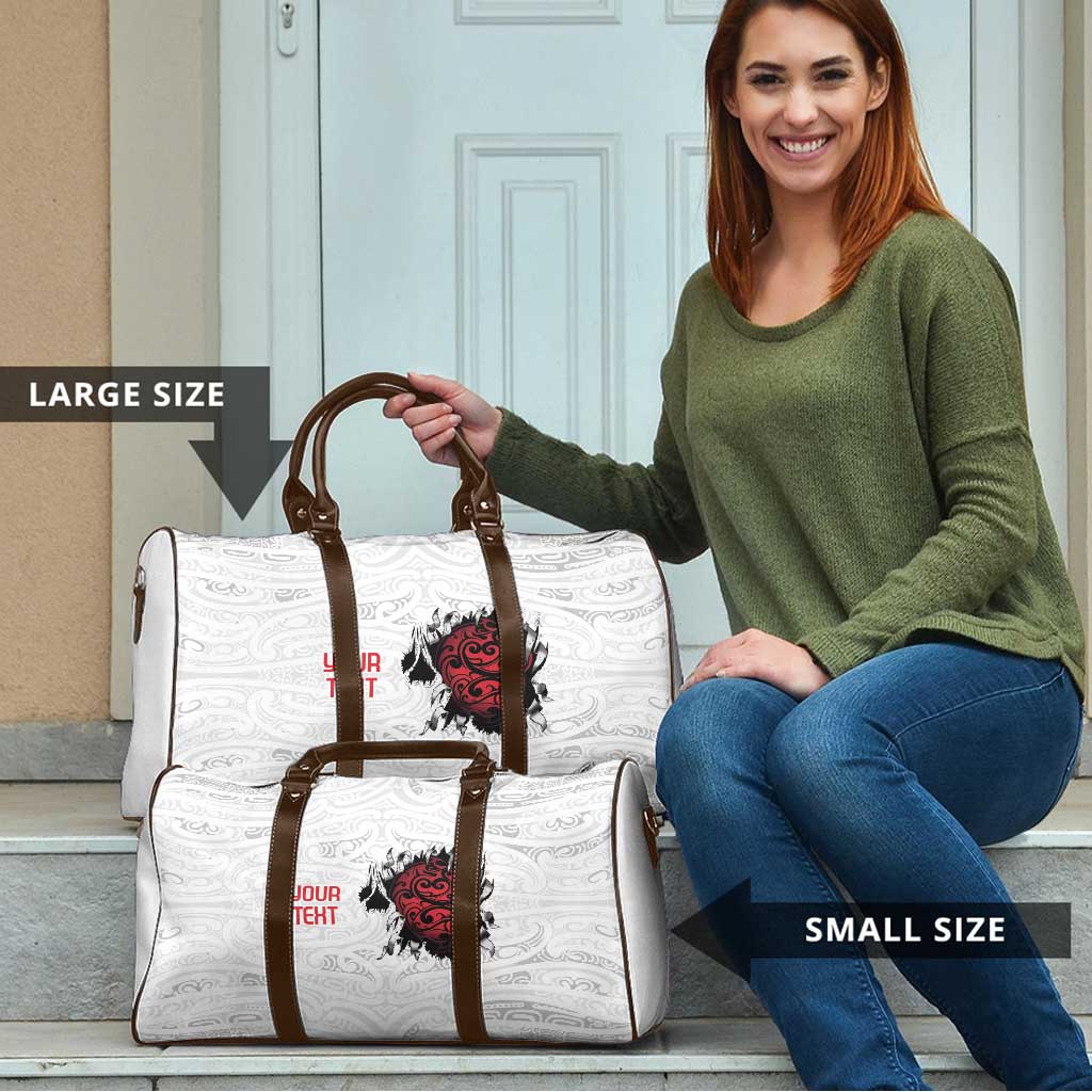New Zealand Maori Heart Tribal Personalised Travel Bag Polynesian Patterns LT9 - Polynesian Pride
